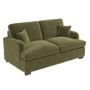 Olive Green Velvet Pull Out Sofa Bed - Seats 2 - Payton