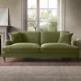 Olive Green Velvet 4 Seater Sofa - Payton