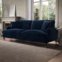 Navy Velvet 4 Seater Sofa - Payton