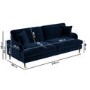 Navy Velvet 4 Seater Sofa - Payton