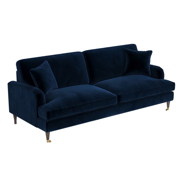 Navy Velvet 4 Seater Sofa - Payton