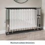 Narrow Mirrored Radiator Cover with Black Detail - 124cm - Sophia