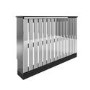 Narrow Mirrored Radiator Cover with Black Detail - 124cm - Sophia