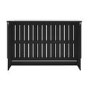 Narrow Mirrored Radiator Cover with Black Detail - 124cm - Sophia