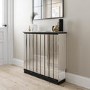 Narrow Mirrored Radiator Cover with Black Detail - 78cm - Sophia