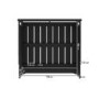 Narrow Mirrored Radiator Cover with Black Detail - 78cm - Sophia