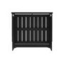 Narrow Mirrored Radiator Cover with Black Detail - 78cm - Sophia