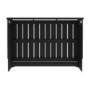 Narrow Mirrored Radiator Cover with Black Detail - 111cm - Sophia