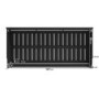 Narrow Mirrored Radiator Cover with Black Detail - 152cm - Sophia