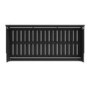 Narrow Mirrored Radiator Cover with Black Detail - 152cm - Sophia