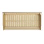 Narrow Mirrored Radiator Cover with Gold Detail - 152cm - Sophia