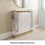 Narrow Mirrored Radiator Cover with Gold Detail - 78cm - Sophia