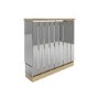 Narrow Mirrored Radiator Cover with Gold Detail - 78cm - Sophia