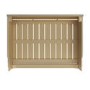 Narrow Mirrored Radiator Cover with Gold Detail - 111cm - Sophia