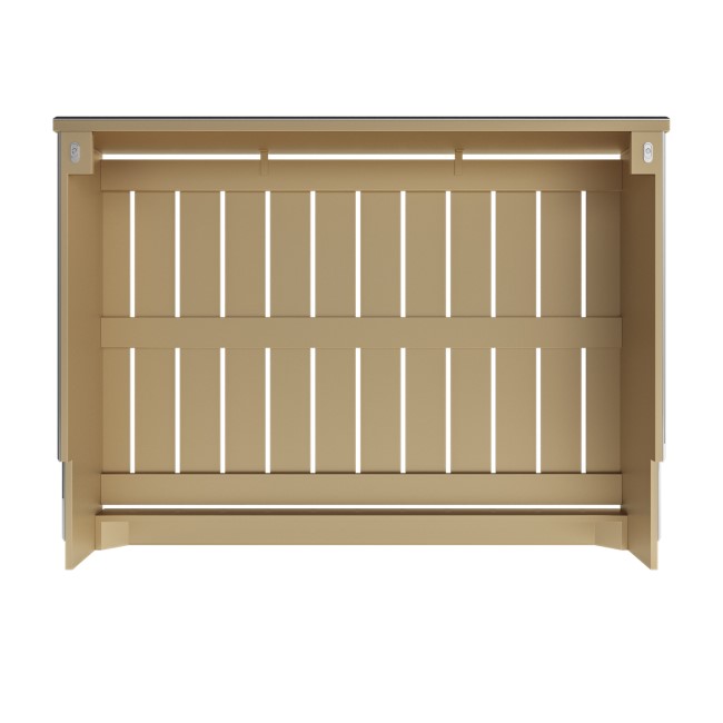 Narrow Mirrored Radiator Cover with Gold Detail - 111cm - Sophia