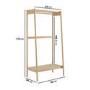 Wooden Open Wardrobe with Cane Shelf - Sophe