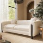 Cream Teddy Curved 3 Seater Sofa - Sierra