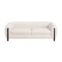 Cream Teddy Curved 3 Seater Sofa - Sierra