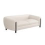 Cream Teddy Curved 3 Seater Sofa - Sierra