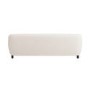 Cream Teddy Curved 3 Seater Sofa - Sierra