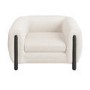 Cream Teddy Curved Armchair - Sierra