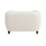 Cream Teddy Curved Armchair - Sierra