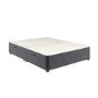 Grey Velvet Double Divan Ottoman Bed Base - Langston