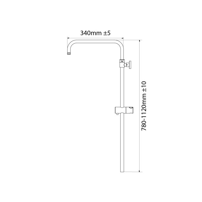 Triton Push Button Bar Diverter Mixer Shower Set - Chrome