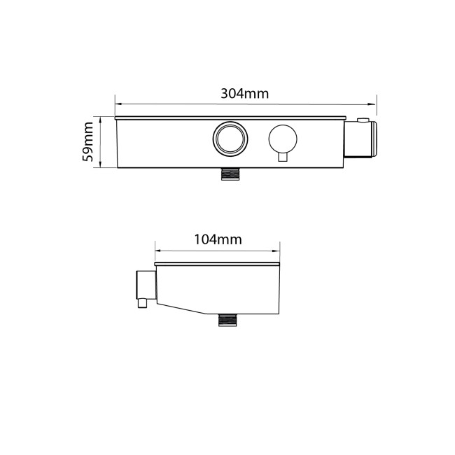 Triton Push Button Bar Diverter Mixer Shower Set - Chrome