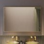 Rectangular Brass Backlit Heated Bathroom Mirror with Lights 1200 x 800mm - Taurus