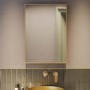 Rectangular Brass Backlit Heated Bathroom Mirror with Lights 500 x 700mm - Taurus