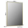 Rectangular Brass Backlit Heated Bathroom Mirror with Lights 500 x 700mm - Taurus