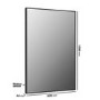 Rectangular Black Backlit Heated Bathroom Mirror with Lights 1200 x 800mm - Taurus