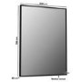 Rectangular Black Backlit Heated Bathroom Mirror with Lights 500 x 700mm - Taurus