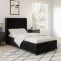 Black Velvet Single Side-Lift Ottoman Bed - Taylor