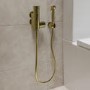 Brushed Brass Thermostatic Douche Shower Spray Kit - Arissa