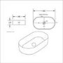 White Oval Countertop Basin 600mm - Tennessee