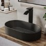 Matt Black Oval Countertop Basin 525mm - Tennessee