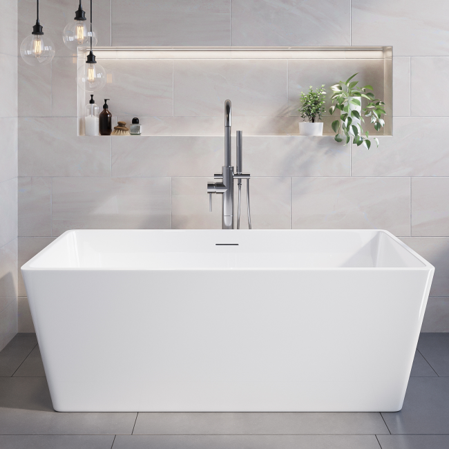 Small Freestanding Double Ended Bath 1300 x 700mm - Tetra