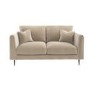 Beige Velvet 2 Seater Sofa - Tahlia