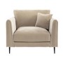 Beige Velvet Love Seat - Tahlia