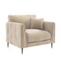 Beige Velvet Love Seat - Tahlia