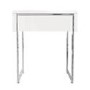 Rectangular White Gloss Side Table with Storage - Tiffany