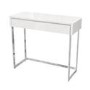 Small White High Gloss Console Table with Drawer - Tiffany