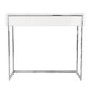 Small White High Gloss Console Table with Drawer - Tiffany