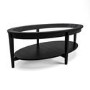 Oval Black Ash Coffee Table with Storage - Toula