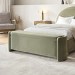 Sage Velvet Storage Ottoman Bench - Taryn