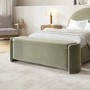 Sage Velvet Storage Ottoman Bench - Taryn