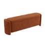 Rust Velvet Storage Ottoman Bench - Taryn