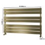 Brass Horizontal Towel Radiator 600 x 1000mm - Tundra